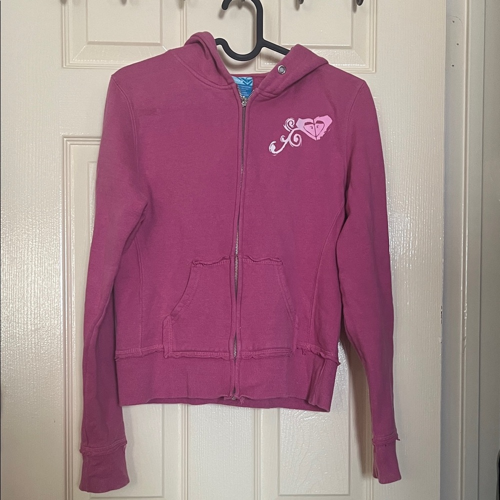 Roxy Pink Zip-Up Hoodie